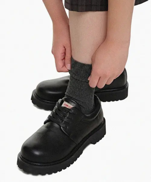 [23.65] Derby Shoes - Black / 4홀 더비 슈즈 - 블랙
