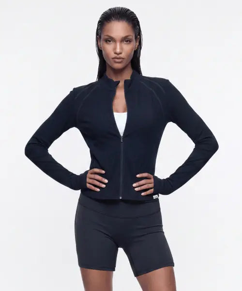 [HDEX] Essential Ribbed Relaxed Zip-Up Navy / 에센셜 리브드 릴렉스 집업 (Navy)