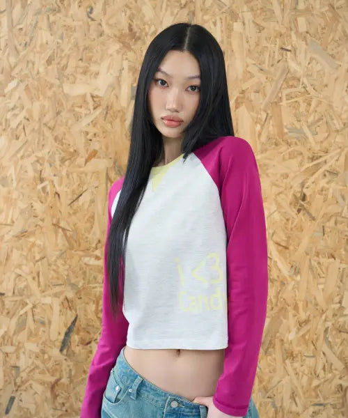 [LOSERS CLUB] I Love Candy Raglan Long Sleeve - Oatmeal / 아이러브캔디 나그랑 롱슬리브 오트밀
