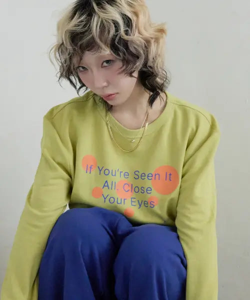 [KIKOZY] Cafri X Bubble Dot Long Sleeve_Lime / Bubble Dot Long Sleeve_Lime