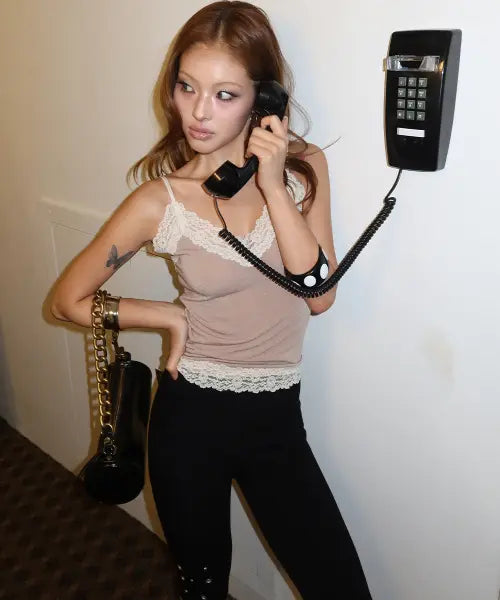 [WAVEGIRL] Morrie lace Sleeveless (4COLOR)