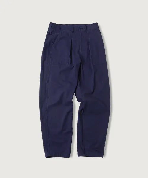 [MOOD INSIDE WOMAN] Washed Herringbone Fatigue Pants_Purple Blue / (woman) 워시드 헤링본 퍼티그 팬츠_Purple Blue