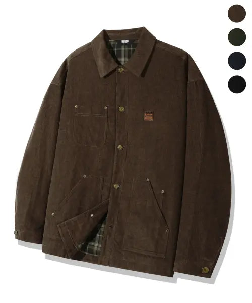 [TRILLION] CORDUROY FRENCH WORK JACKET_4color / 코듀로이 프렌치 워크 자켓_4color