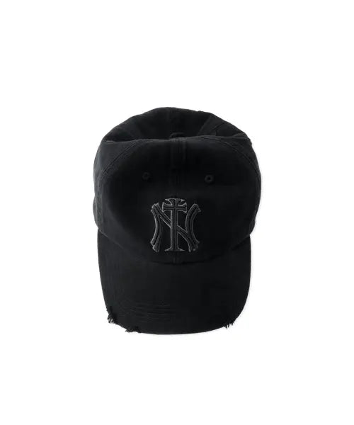 [ETCE] NY Cross Damage Cap (Black)
