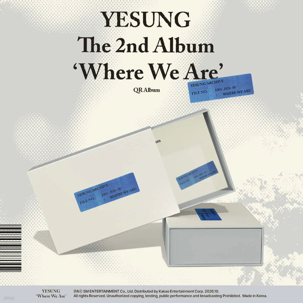 [YESUNG] YESUNG - 2nd Album: Where We Are (QR Ver.) / 예성 (YESUNG) - 2집 : Where We Are [QR Ver.](스마트앨범)