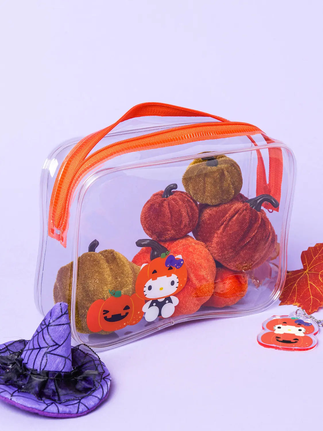 [DAISO] Hello Kitty Halloween Clear Pouch Medium / 할로윈 헬로키티 투명 파우치 중형