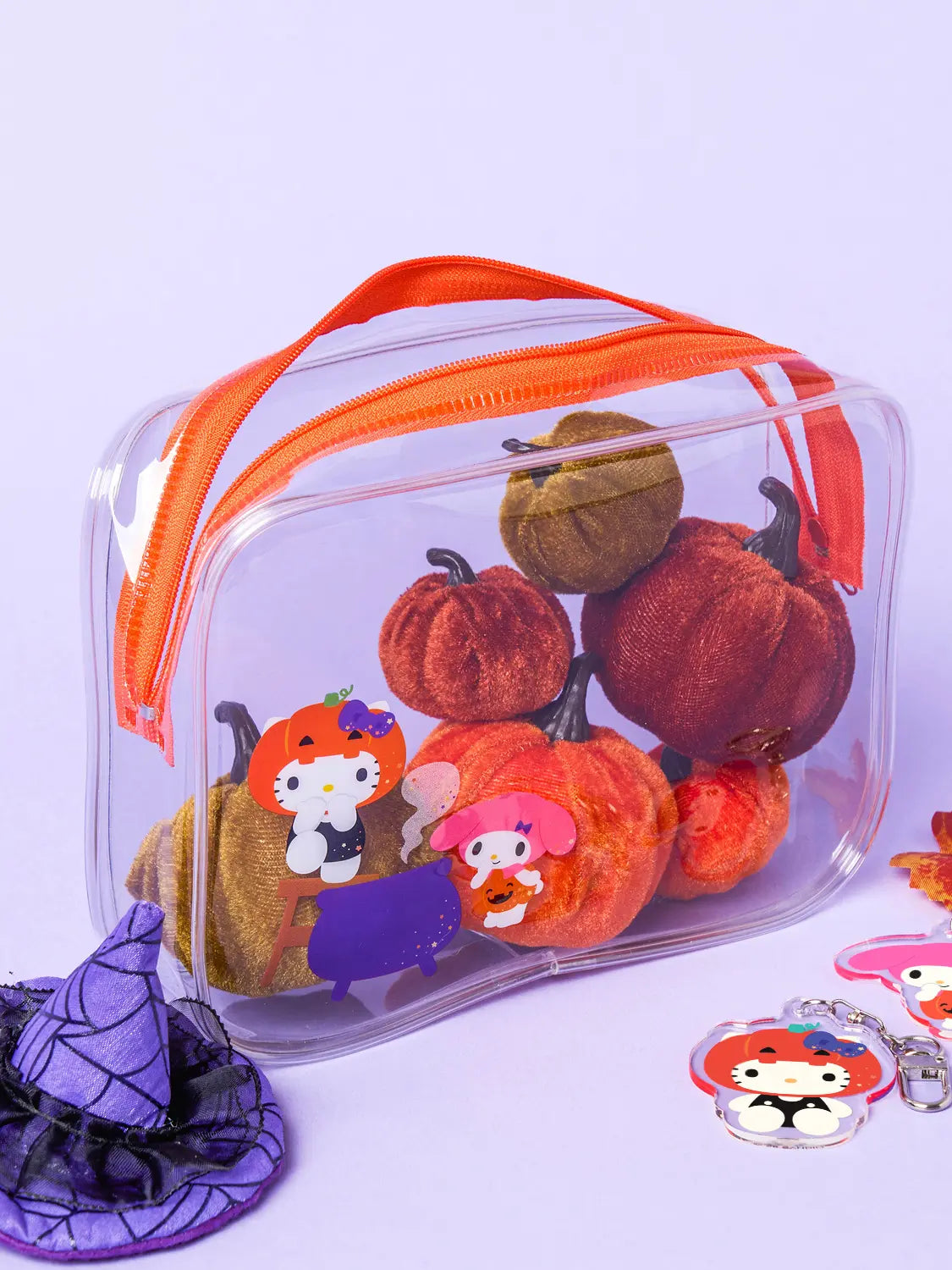 [DAISO] Sanrio Characters Halloween Clear Pouch Medium / 할로윈 산리오캐릭터즈 투명 파우치 중형