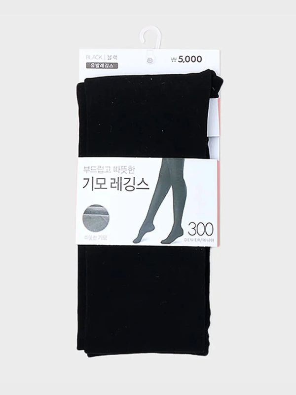 [DAISO] Premium Brushed Fleece Lined Leggings 300D / 고급 기모 레깅스 300D 유발