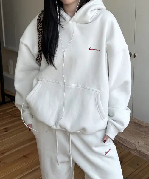 [DREEMR] Oversized Weighted Blanket Hoodie Cloud White / 중량담요 오버사이즈 후드티 클라우드 화이트
