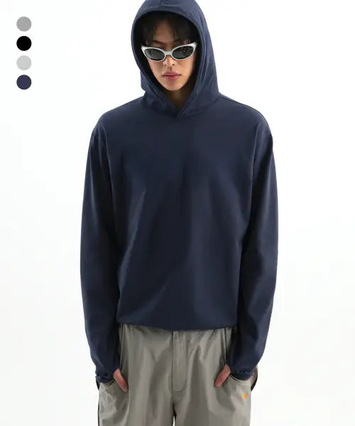 [BRENSON] Cooling Slick Fingerhole Hooded Long Sleeve (4 Colors) / [쿨링] 슬릭 핑거홀 후드 롱슬리브 ( 4Color )