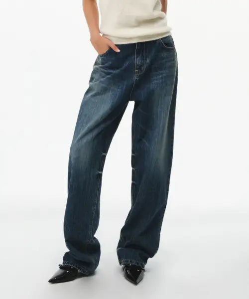 [GROVE] NATIA DENIM PANTS (BLUE)