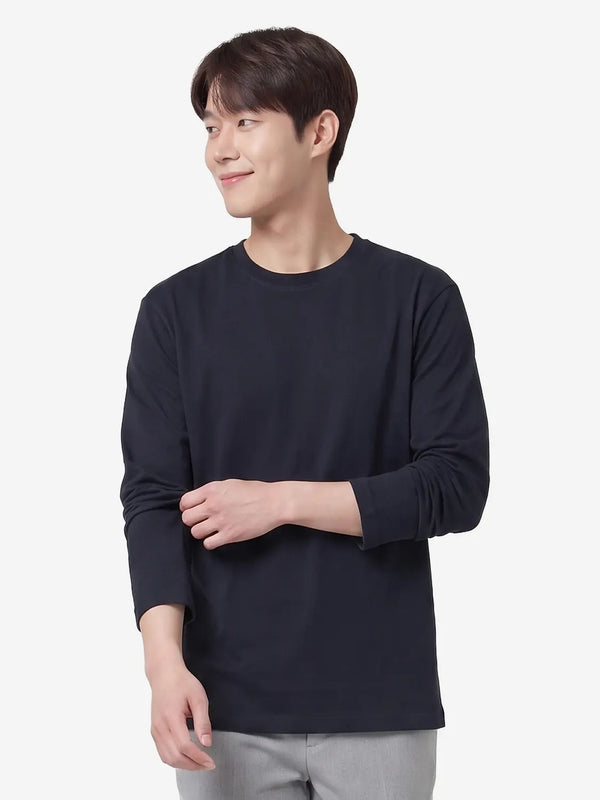 [DAISO] Basic Long Sleeve T-Shirt S Black / 베이직 긴팔 티셔츠 S 블랙