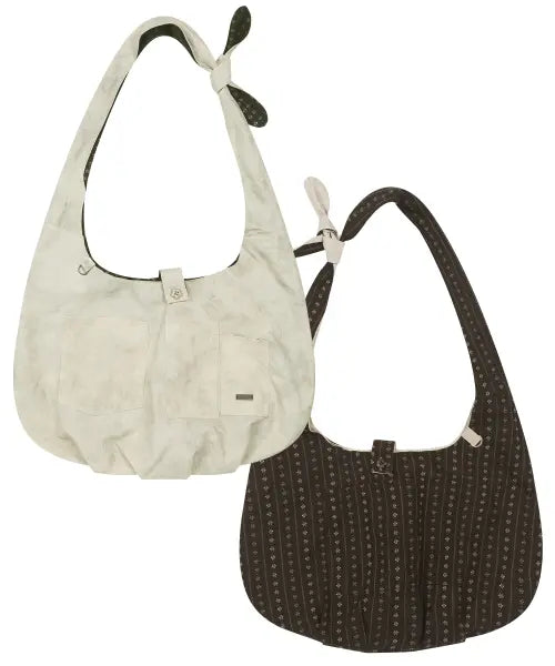 [AJOBYAJO] [ZGGU] Reversible Multi Pocket Tie Bag [IVORY]