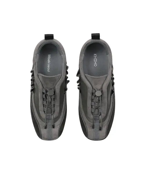 [MISEKI SEOUL] Layered shirring sneakers GRAY / [미세키서울X기호] Layered shirring sneakers GREY