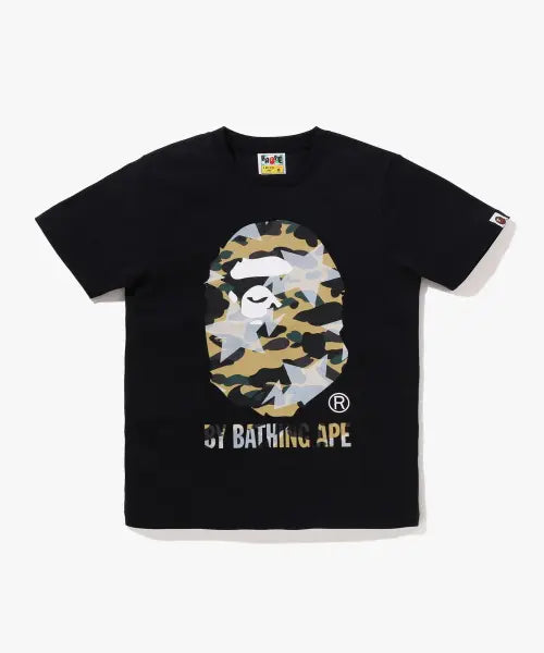 [BAPE] Star Over Print First Camo BY BATHING APE TEE(W) BLACK/YELLOW / 스타 오버 프린트 퍼스트 카모 BY BATHING APE TEE(W) BLACK/YELLOW
