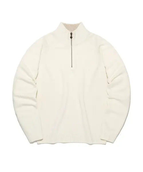 [LEE] Quarter Zip Knit Cream / 쿼터집 니트 크림