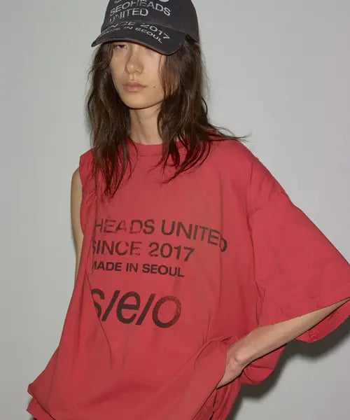 [s/e/o] DIRTY WASHED T-SHIRT RED