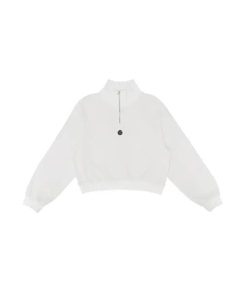 [PIV’VEE] Terry Half-zip Sweatshirt (Cloud White)