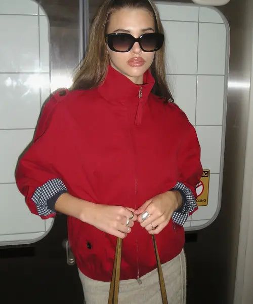 [BITTERCELLS] Ruby Vintage Cotton Jacket-Red / 루비 빈티지 코튼 자켓-레드