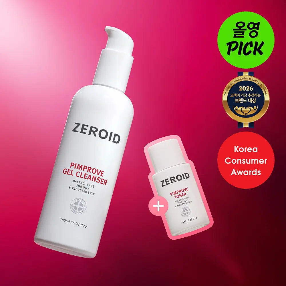 [ZEROID] Zeroid Pimprov Gel Cleanser 180ml (Includes 25ml Toner) / [10월 올영픽] 제로이드 핌프로브 젤 클렌저 180ml 기획 (+토너 25ml)