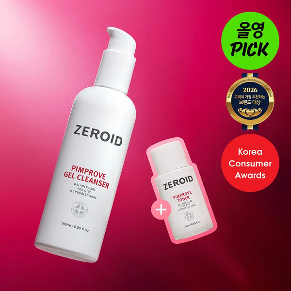 [ZEROID] Zeroid Pimprov Gel Cleanser 180ml (Includes 25ml Toner) / [10월 올영픽] 제로이드 핌프로브 젤 클렌저 180ml 기획 (+토너 25ml)