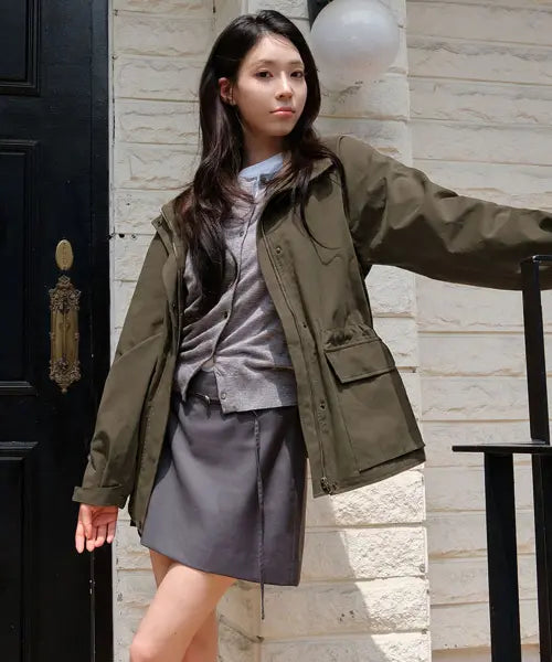 [GIORDANO] CN High Neck Zip-Up Mid-Length Jacket / CN 하이넥 집업 미드렝스 자켓 376907 [2color]