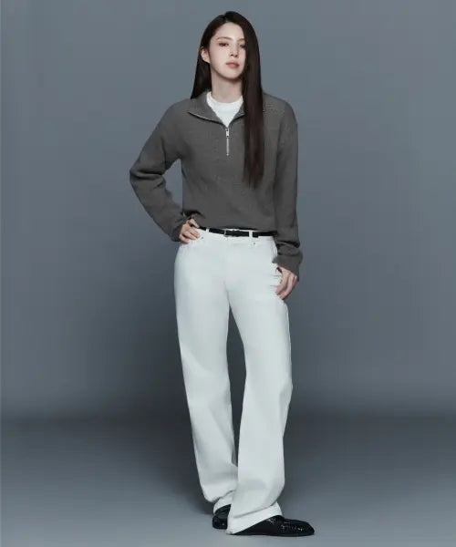 [MUSINSA STANDARD WOMAN] Women's Essential Straight Denim Pants [White] / 우먼즈 에센셜 스트레이트 데님 팬츠 [화이트]